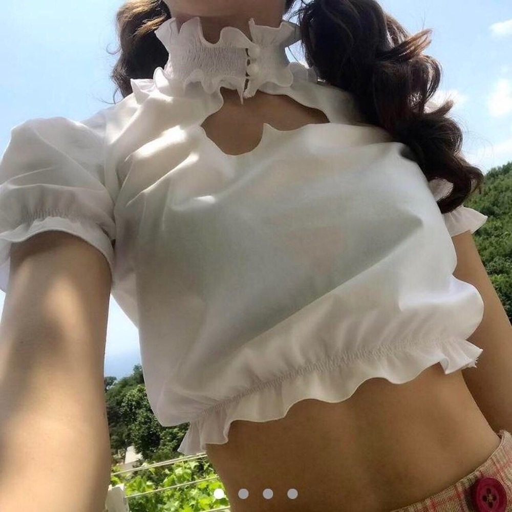Handmade heart cutout top